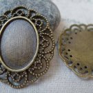 10 pcs Bronze Base Settings Match 18x25mm Cabochon  A5917