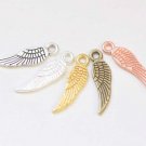 Small Feather Wing Angel Themed Charms  5x16mm Antique Bronze / 200 pcs