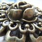 1 PC Antique Bronze 3D Rose Flower Charm Pendant A5077