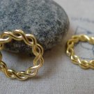 10 pcs Gold Twisted Coiled Ring Connectors 20x20mm A5920