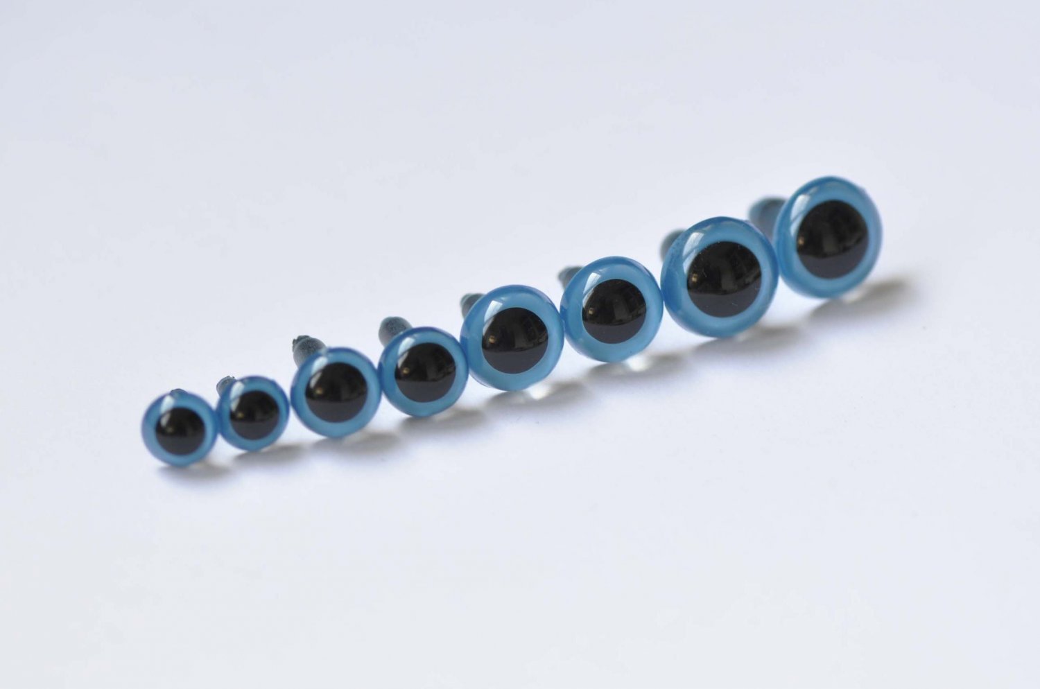 10 pcs High Quality Blue Round Animal Toy Eyes 12mm-No.10153