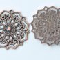 10 pcs Antique Copper Flower Charms Pendants 31.5mm A746