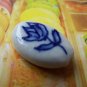 10 pcs Lily Flower Rondelle Oval Ceramic Beads 5x14x19mm A1753