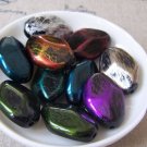 10 pcs Mixed Color Acrylic Irregular Acrylic Beads 18x27mm A3476