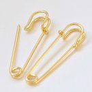 10 pcs Pure Brass Safety Pins Kilt Pins Broochs 2 Inches Long A6221