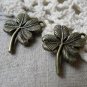 20 pcs Antique Bronze Four Leaf Clover Lucky Flower Charms A6140