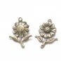 20 pcs Antique Bronze/Silver Sunflower Charms Pendants Antique Silver