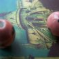 10 pcs Red Flower Green Leaf Pink Ceramic Beads 10mm A1891