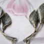 4 pcs Antiqued Brass Calla Lily Flower Pendants Charms 14x33mm A7943
