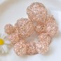 10 pcs Rose Gold Iron Hollow Wire Knots Ball Beads 10mm/12mm/18mm 18mm A4408