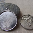 10 pcs Round Life Tree Base Settings Match 30mm Cabochon A4770