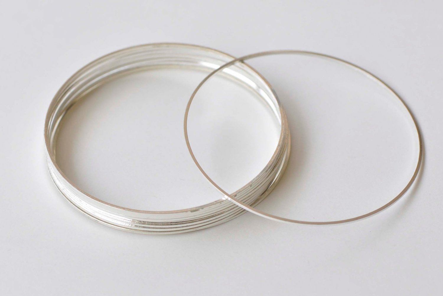 10 pcs Shiny Silver Seamless Large Rings Circle 70mm A1734