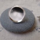 10 pcs Silver Bezel 14mm Ear Stud Earring Posts  A7183