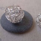 10 pcs Silver Tone Iron Wire Knots Ball Beads Size 18mm A7483