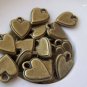 10 pcs Antique Bronze Flat Heart Charms 11x14mm A5246