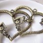 10 pcs Antique Bronze Heart Bird House Charm Pendants A2905
