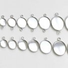 10 pcs Stainless Steel Blank Pendant Tray Base Settings Connectors One Loop / 12mm