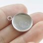 10 pcs Stainless Steel Blank Pendant Tray Base Settings Connectors One Loop / 12mm