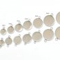10 pcs Stainless Steel Blank Pendant Tray Base Settings Connectors One Loop / 16mm