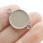 10 pcs Stainless Steel Blank Pendant Tray Base Settings Connectors One Loop / 20mm