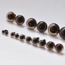 10 pcs Tea Color Round Transparent Amigurumi Animal Eyes 4.5mm-No.10111