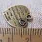 10 pcs Antique Bronze Heart Charms Double Sided A541