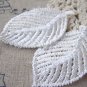 10 pcs White Crochet Tree Leaf Polyester Lace Doily A5404