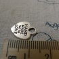 40 pcs Antique Silver Hand Made With Love Heart Charms A6267