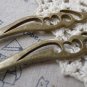10 pcs of Antique Bronze Filigree Hook Bookmark Charms A7109