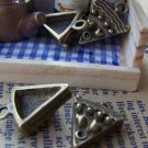 10 pcs of Antique Bronze Cake Slice Charms 14x15mm A1467