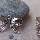 10 pcs of Antique Silver BowTie Bow Knot Charms 18x29mm A794