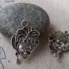 10 pcs of Antique Silver Halloween Mask Charms  19x29mm A4477