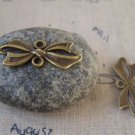 20 pcs Antique Bronze Bow Tie Knot Connector Charms 11x29mm A5434