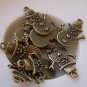 20 pcs Antique Bronze Christmas Snowman Charms A5291