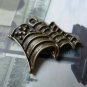 Antique Bronze Waving American National Flag Charms Set of 20 A7830