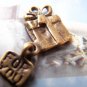 Gift Bag Charms Antique Bronze Pendants 10x15mm Set of 10 pcs A2059