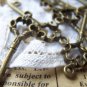 10 pcs Antique Bronze Skeleton Key Charms 10x30mm A193