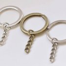 10 pcs Simple Keychain Fob Key Ring Antique Bronze/Silver/Platinum Antique Silver A5274