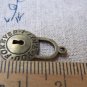 10 pcs of Antique Bronze Round Lock Charms 13x21mm A2787