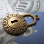 10 pcs of Antique Bronze Round Lock Charms 13x21mm A2787