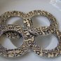 10 pcs of Antique Silver Textured Round Ring Connectors 30mm A2309
