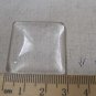 10 pcs of Clear Glass Dome Square Cabochon Cameo 30mm A7358