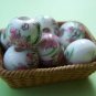 10 pcs of Hand Painted Flower Ceramic Rondelle Beads 9x12mm A1882