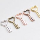 Antique Bronze/Silver/Copper/Gold/Rose Gold Heart Key Charms 7x15mm Antique Bronze / 20 pcs