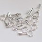 Antique Bronze/Silver/Copper/Gold/Rose Gold Heart Key Charms 7x15mm Antique Silver / 100 pcs