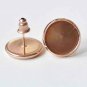 10 sets Anti Tarnish Rose Gold Ear Stud Earring Posts Bezel 8mm-16mm 16mm