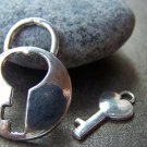 10 sets Antique Silver Lock Key Toggle Clasps A3678