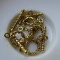 10 sets of Antique Gold Coiled Twisted Toggle Clasps A1269