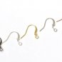 100 Flat Fish Hook Earwire Antique Bronze/Silver/Gold/Platinum/Rose Gold Rose Gold A830