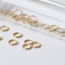 100 pcs Anti Tarnish 24K Gold Plated Brass Split Rings 6mm 25G A8594